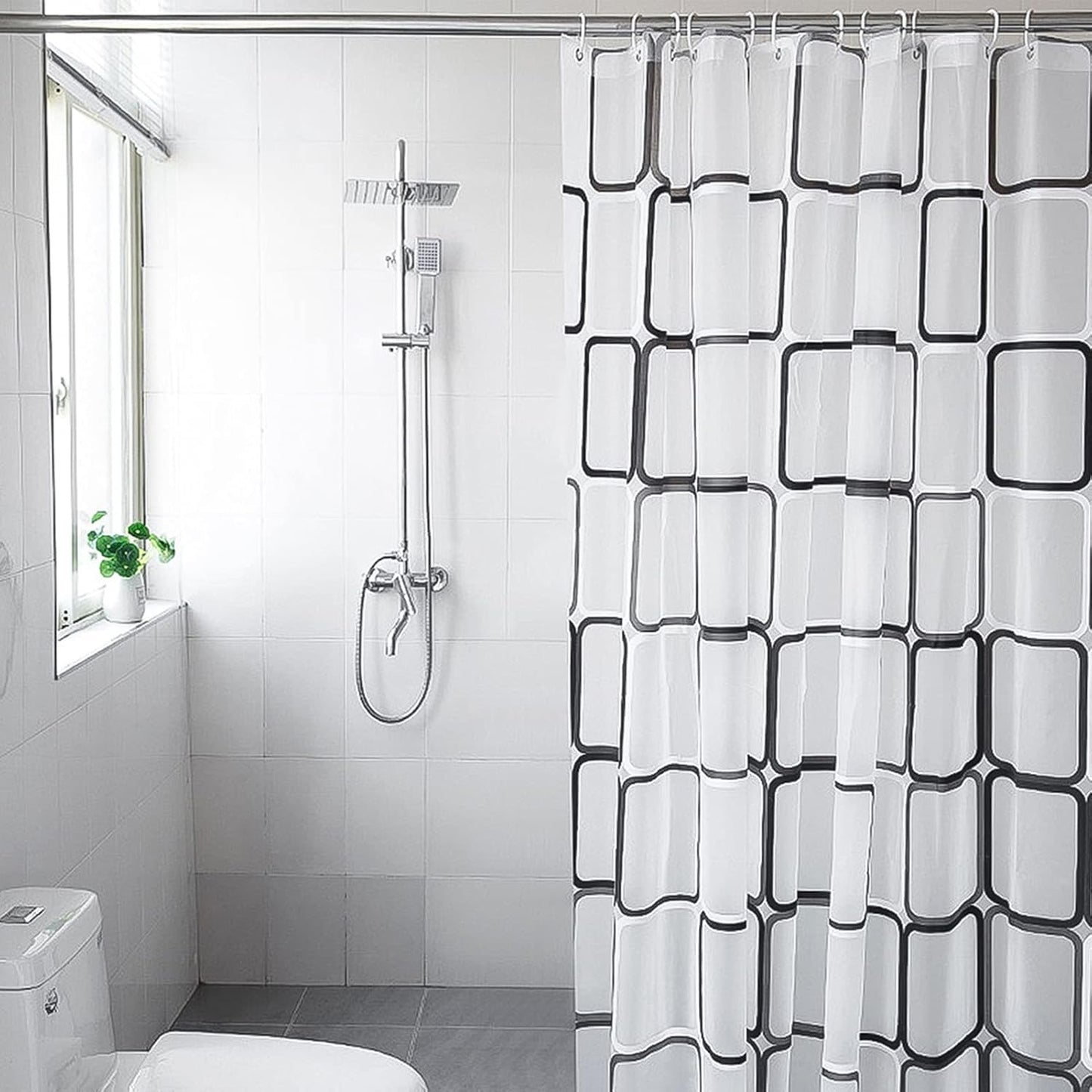 HUIBOHOU Shower Curtain, Mould Proof and Mildew Resistant Washable Bathroom Curtains, Shower Curtain for Bathroom, Bath Curtains with Hooks