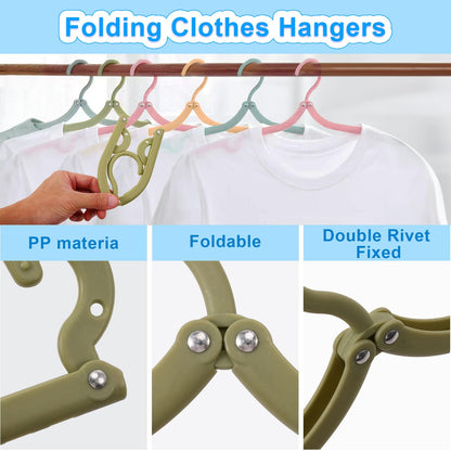 Incisite 20 Pcs Travel Hangers, Foldable Hangers, 4 Colors