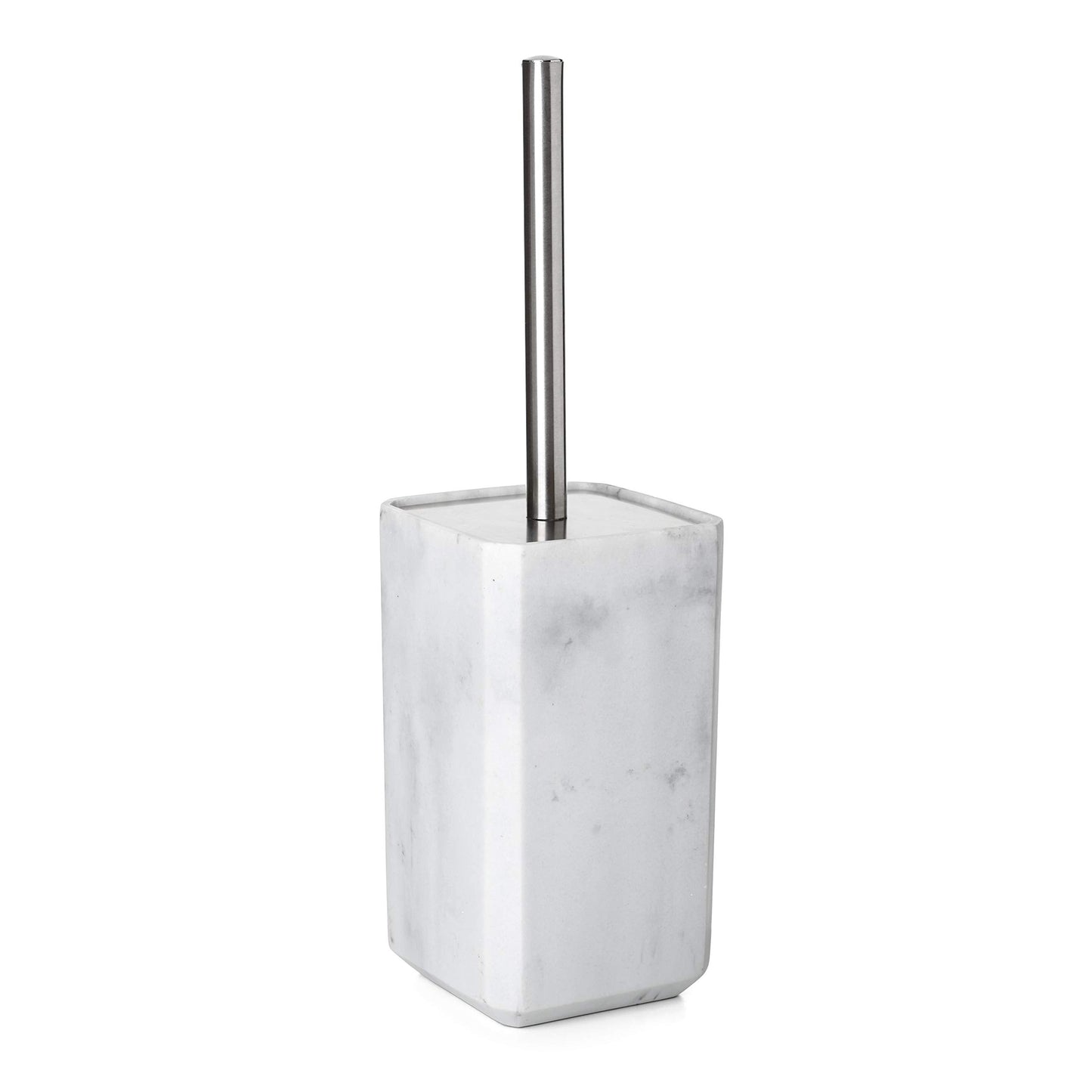 Tatay Toilet Brush, Polyresin, Marble, 10.7 x 10.7 x 36