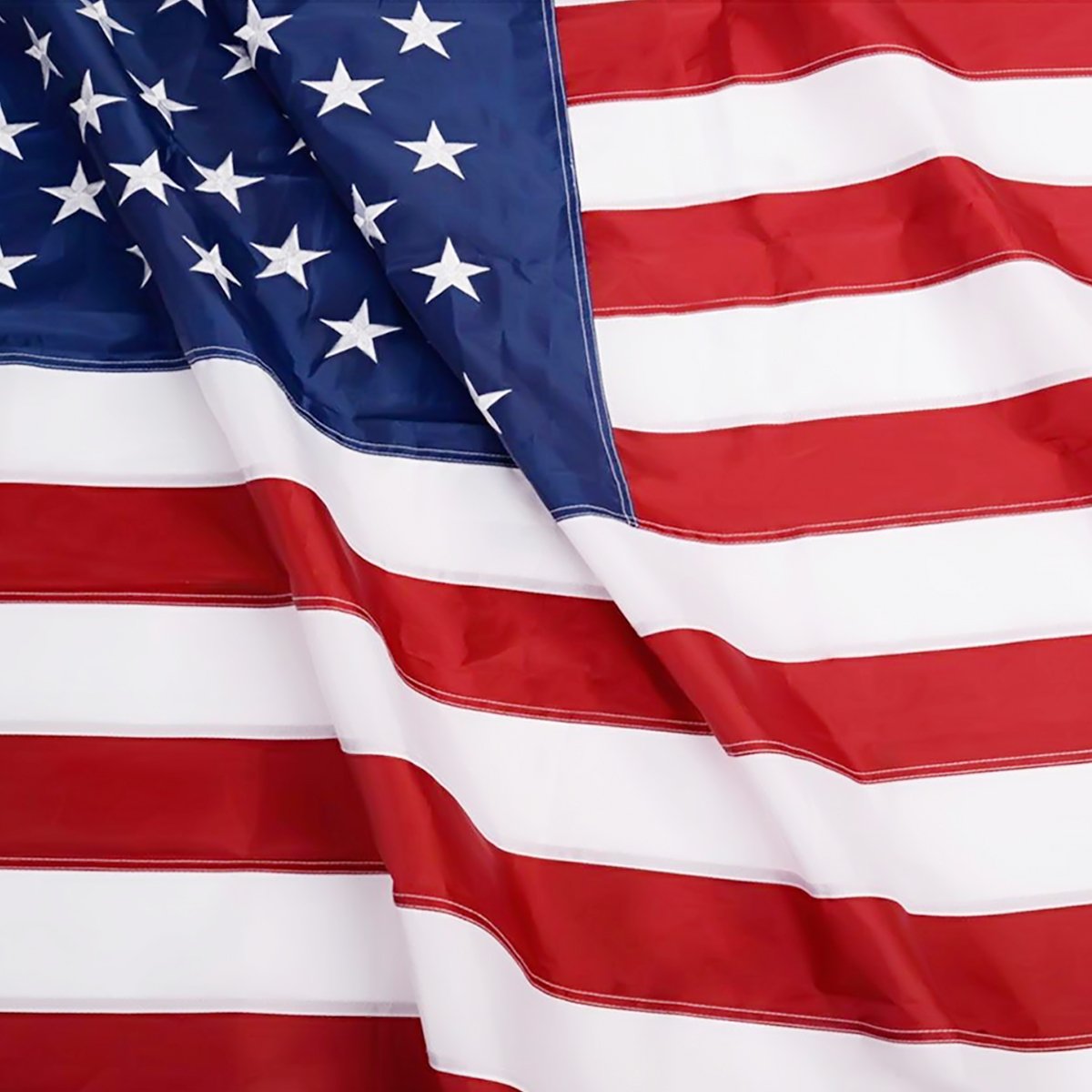 ANLEY EverStrong Series American US Flag 6x10 Foot Heavy Duty Nylon - Embroidered Stars and Sewn Stripes - 4 Rows of Lock Stitching - USA Banner Flags
