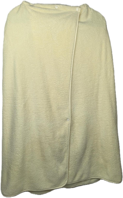 SOFTBATFY Women Microfiber Bath Wrap Towel and Hair Drying Towel - Adjustable Soft Body Wraps Dress with Hair Towel (Beige)