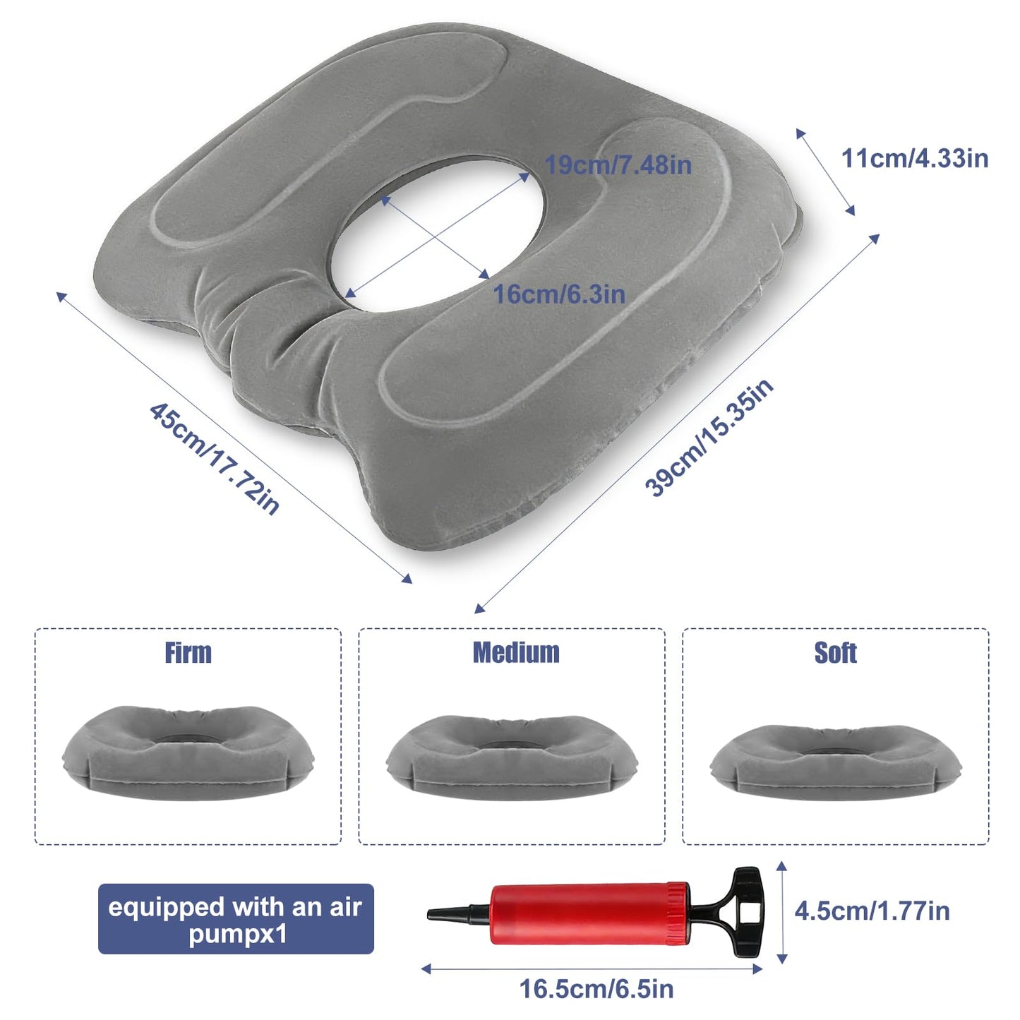 MJFENDAI Donut Cushion, Hemorrhoid Pillow for Tailbone Pain, Cushion Ring Cushions for Pressure Relief, for Office Chair, Wheelchair, Sciatica