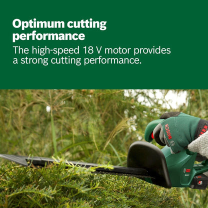 Bosch Cordless Hedge Cutter EasyHedgeCut 18-45 (without battery, 18 Volt system, blade length 45 cm, in carton packaging)