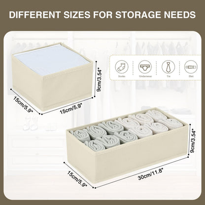 Homsorout Drawer Organisers for Clothing - 8 Pack Dresser Drawer Organizers, Fabric Closet Organizers and Storage Drawer Dividers for Clothes, Socks
