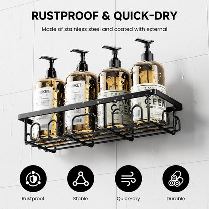Deyhoc 5 Pack Rustproof Stainless Steel Shower Caddy - Black