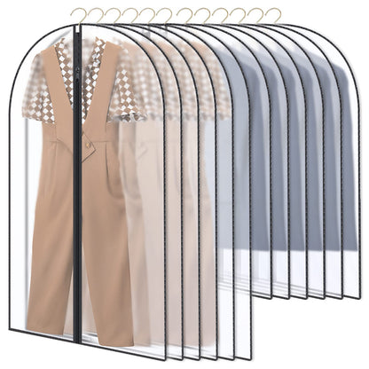 GoMaihe Clothes Cover,12 Pack Bags Set 60 x 120cm/60 x 100cm/Dress Garment Bag with Zip in Wardrobes