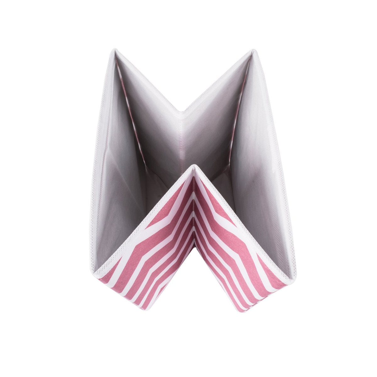 DII Fold-able Fabric Storage Container, 11 x 11 x 11-Inch, Set of 2, Rose Chevron, Small (2)