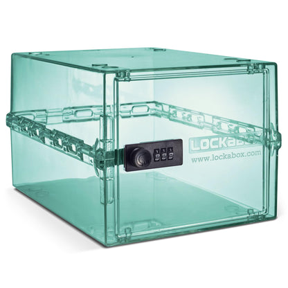 Lockabox One Light Medi Green | Premium Lockable Storage Box | 10 Litre Combination Lock Box For Food, Medicine & Home Safety | BPA-Safe