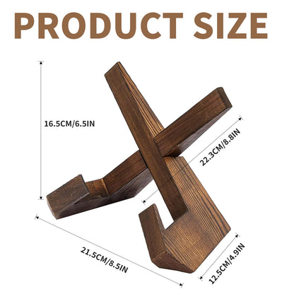 SubTack Now Playing Vinyl Stand – Solid Wooden Vinyl Record Holder, Retro Now Spinning Record Stand, Stylish Record Display for Albums