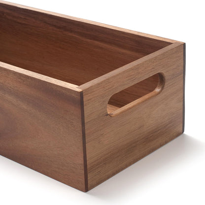 Toilet Tank Basket, Toilet Paper Basket for Back of Toilet Tank Top, Wood Bathroom Storage Basket for Organizing and Decor (38 x 15 x 10 cm)