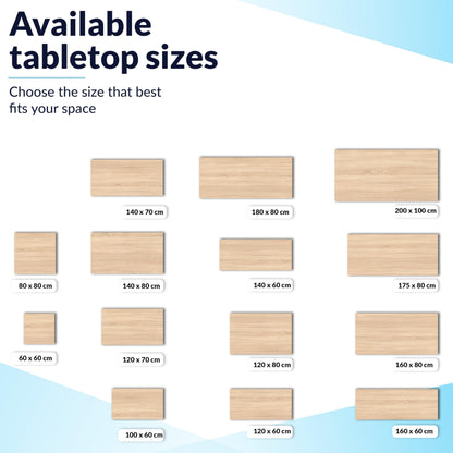 POKAR Table Top 120x80 cm | Desk Top 25 mm Thick | Perfect for Height Adjustable Standing Desk or Dining Table DIY | Durable Laminated Table Top
