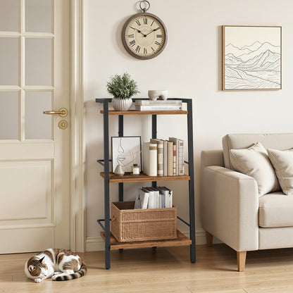 MAHANCRIS Ladder Shelf, Book Shelf, Ladder Shelving Unit, Narrow Bookcase