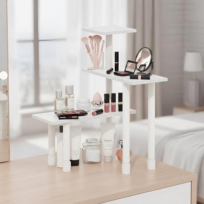 Furinno TURN-N-TUBE Corner Shelf, 3-Tier Countertop Corner Organizer, Organizers and Accessories, Adjustable Desk Shelf, for Small Spaces