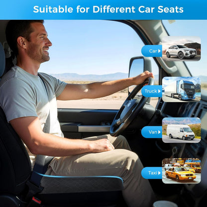 Niceeday Car Seat Cushion for Long Drives – Memory Foam Seat Pad for Lower Back, Height Booster & Posture Support, Universal Cushion for Car, Truck