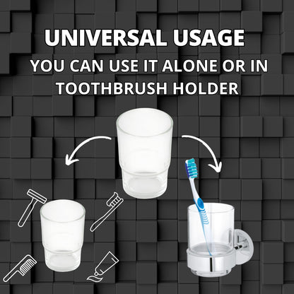 YOSSEE Glass Tumbler – Replacement for Wall Mounted Toothbrush Holder