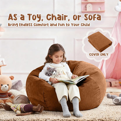 Nobildonna 3 ft Bean Bag Chair Cover (No Filler) for Adults and Kids 300L Extra Large Stuffed Animal Storage Bean Bag Washable Soft Premium Corduroy