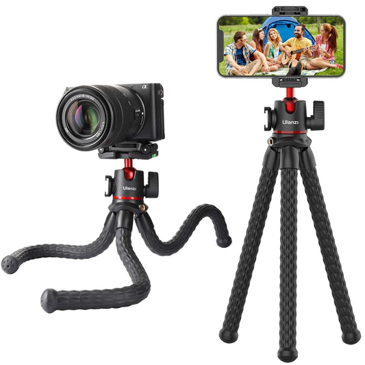 ULANZI MT-33 iPhone Flexible Octopus Tripod with Cold Shoe Mount and 360? Rotation - Compatible with iPhone 14/13/12/11 Pro Max and Small Cameras