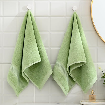 sense gnosis Grey Hand Towel Set of 2 Soft Absorbent Face Towels 100% Cotton Decorative Hand Towels for Bathroom Shower 13 X 29 Inch