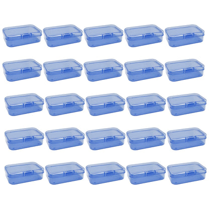 Forever bene 30 Blue Mini Parts Boxes with Lids, 30 Pieces, Blue, each piece measures 6,5 × 4,5 × 2 cm