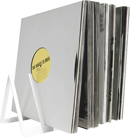 etterr Display Stand, Shelf and Storage for 50 Vinyl Discs (White)