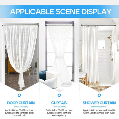 ZipGlo Extendable Curtain Poles Tension Rods for Curtains 70-130 Cm 1pcs