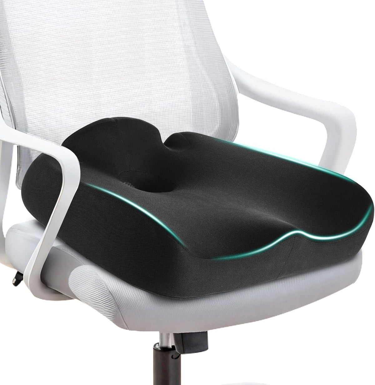 SKYNY Memory Foam Seat Cushion for Tailbone Pain Relief –Office Chair Cushion for Coccyx