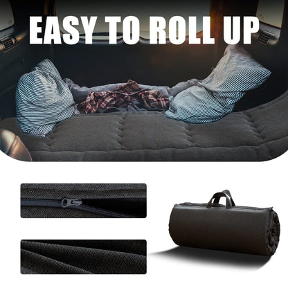 MAXYOYO Portable Foldable Futon Mattress, Hypoallergenic Fabric and High-Density Foam Mattress Pad with Handle and Zipper for Outdoor Indoor Camping