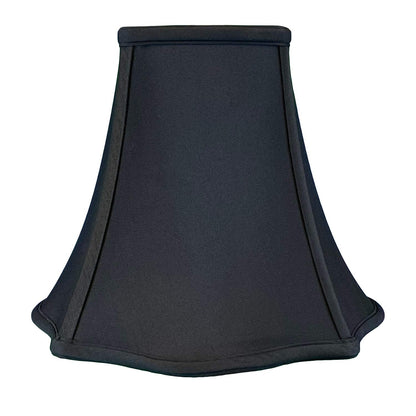 Royal Designs Fancy Square Bell Lamp Shade, Black, 4 x 10 x 8.5