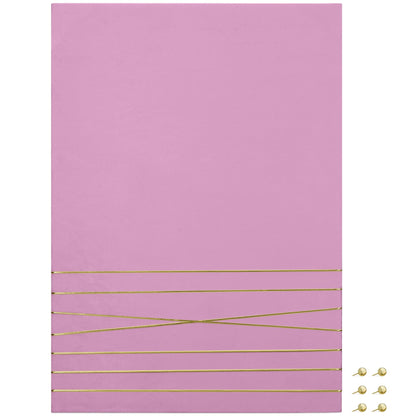 Navaris Photo Pin and Clip Board - 70 x 50cm - Velvet Board for Hanging, Pinning, Displaying Photos, Pictures for Bedroom - Contemporary Pinboard -