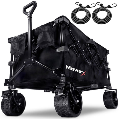 MoverX 200L Festival Trolley on Wheels, Folding Wagon, Portable Camping Cart, Collapsible Foldable Trolly for Beach Outdoor Garden Picnic Shopping