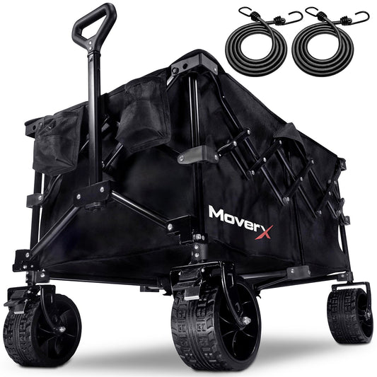 MoverX 200L Festival Trolley on Wheels, Folding Wagon, Portable Camping Cart, Collapsible Foldable Trolly for Beach Outdoor Garden Picnic Shopping