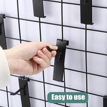 IGNPION 35Pcs Grid Panel Hooks, 5cm Retail Wall Grid Display Hooks for Display Stand Rack, Wire Grid Accessories Hangers for Shop, Garages, Workshops