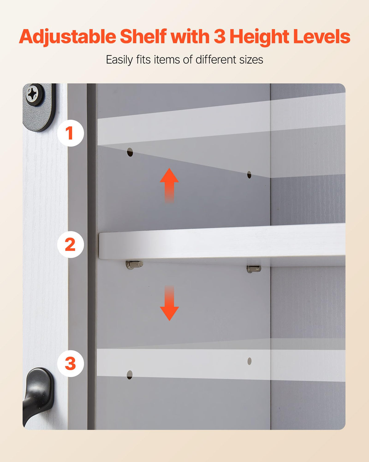 VEVOR Bathroom Wall Cabinet, 2 Doors and Adjustable Shelf, Over the Toilet Storage Medicine Cabinet Wall Mounted
