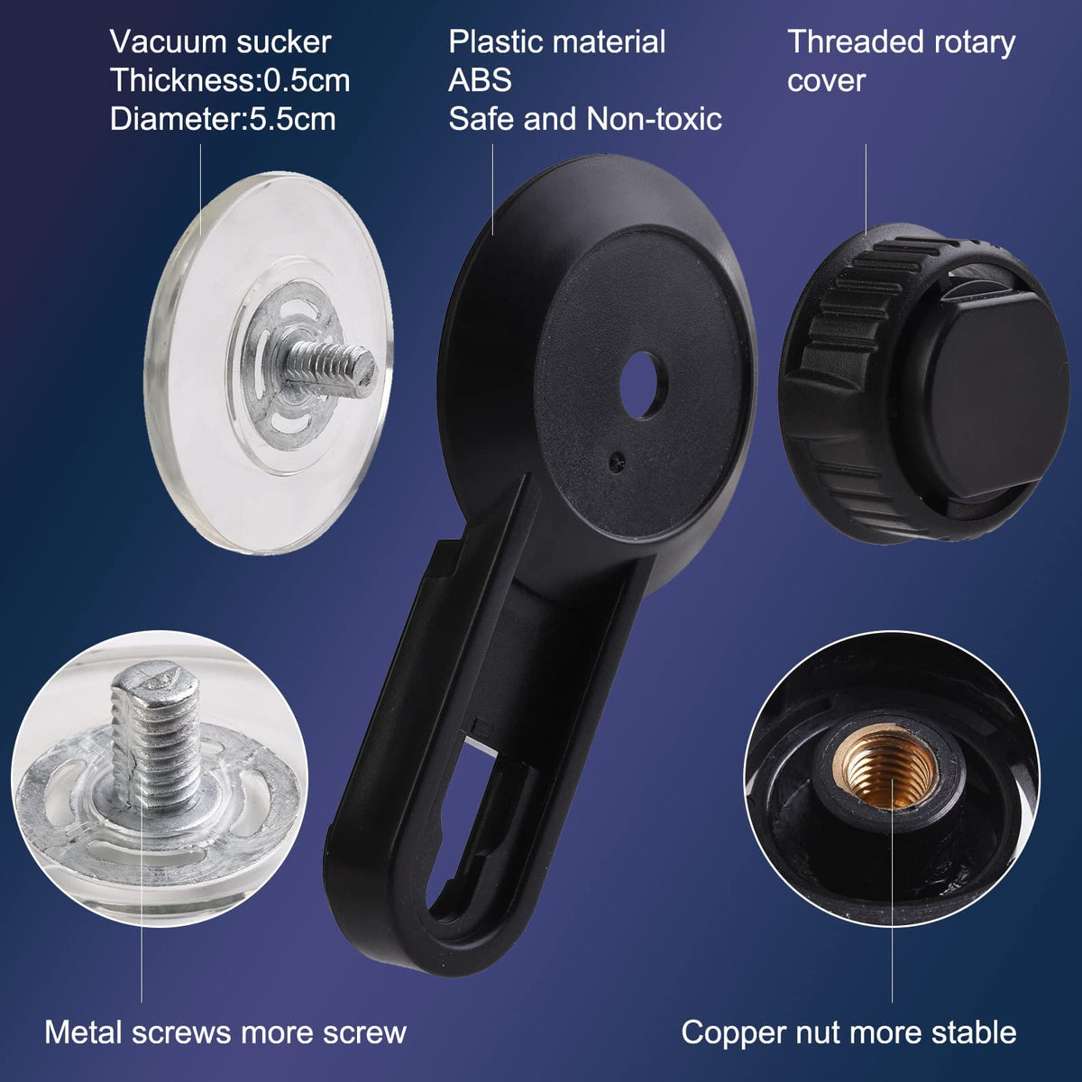 MR.HOKWY Suction Cup Soap Holder for Shower Wall, Bathroom, Tub and Kitchen Sink Powerful Vacuum Suction Plastic Soap Holder