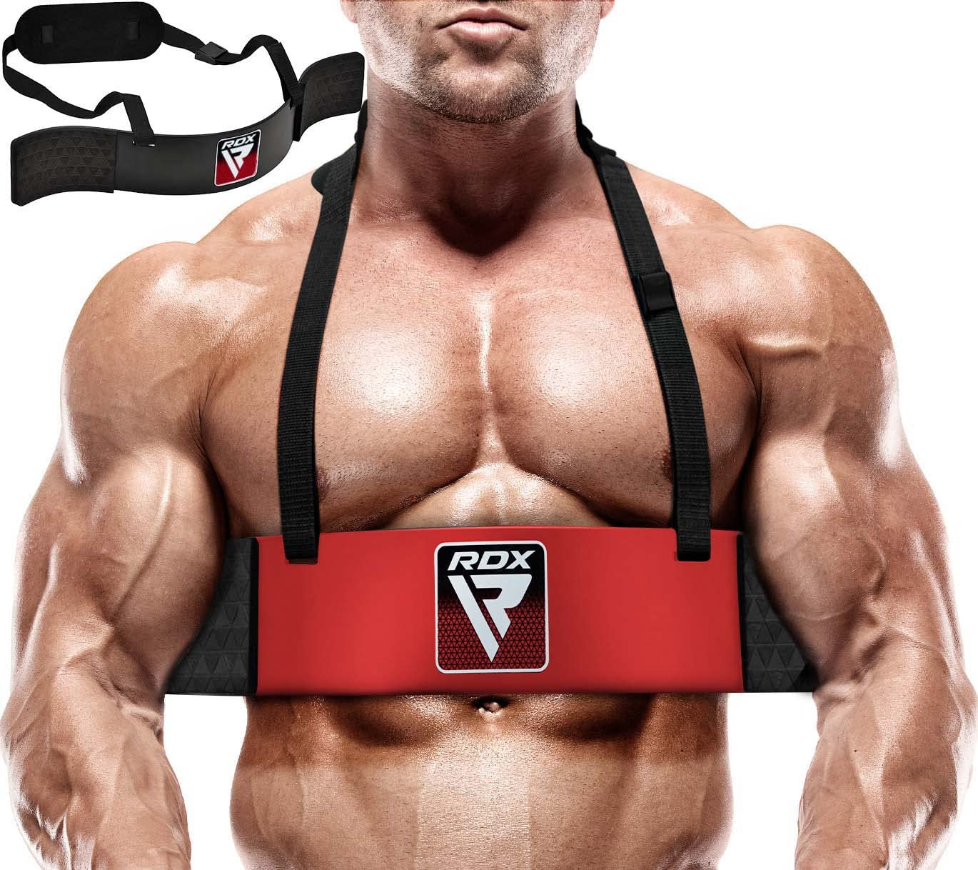 RDX Arm Blaster Biceps Triceps, 23? Aluminum Fitness Curl Support Isolator, Weightlifting Muscle Gains Big Arms Extension Builder, Adjustable 42?