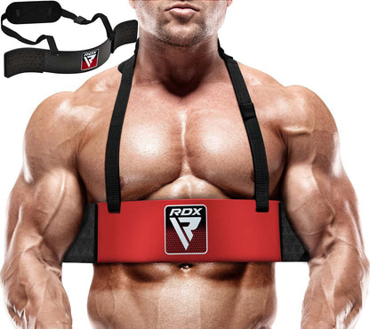 RDX Arm Blaster Biceps Triceps, 23? Aluminum Fitness Curl Support Isolator, Weightlifting Muscle Gains Big Arms Extension Builder, Adjustable 42?
