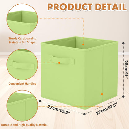 Pinkgarden Storage Box, Collapsible Fabric Storage Cube with Handles for Home, Kids Room, Closet and Toy Organization,Pack of 4