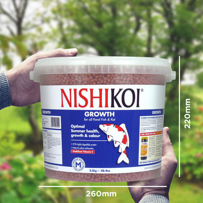 Nishikoi Growth Complete Food for Koi and Pond Fish - Medium Pellets - 2.5kg