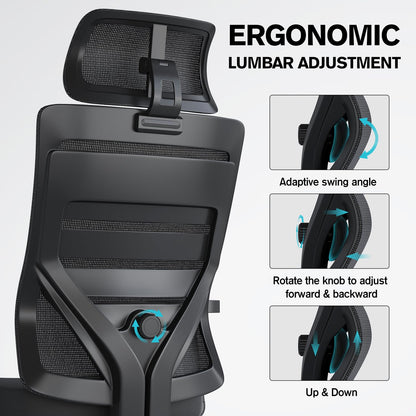 Eucladoceros M16 Ergonomic Office Chair with 3-Stage Tilt Lock, Home Office
