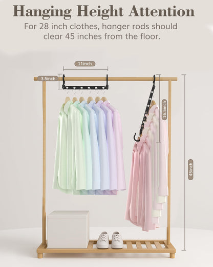 Latoxcaa Space Saving Hangers for Clothes, 8 Pcs Magic Hangers with 6 Holes & 360° Swivel, Wardrobe Organiser Hanger Hooks, Sturdy for Heavy Clothes