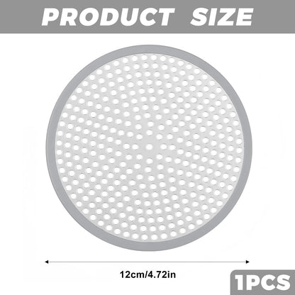 1pc Stainless Steel Shower Drain Hair Catcher with Silicone Edge 12cm Shower Drain Cover Plug Hole Hair Catcher for Bathroom Floor and Bath Drain