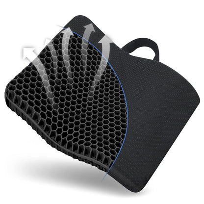 Fzitiy Gel Seat Cushion Soft Sitter Cushions Double Thick Breathable Honeycomb Design Egg Gel Cushion, Cooling & Ergonomic Support Pressure Cushion