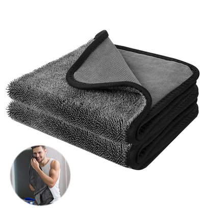 Funmo Shiny Bath Drying Towel 2 Pieces XXL Dry Towel Shower Cubicles Cloth for Water Removal in Shower and Bathroom Magic Cleaning Cloth