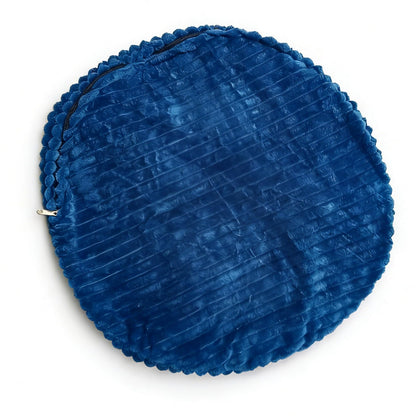 lygooh Unstuffed Footstool Bean Bag Cover Round Pouf Ottoman Foot Stool