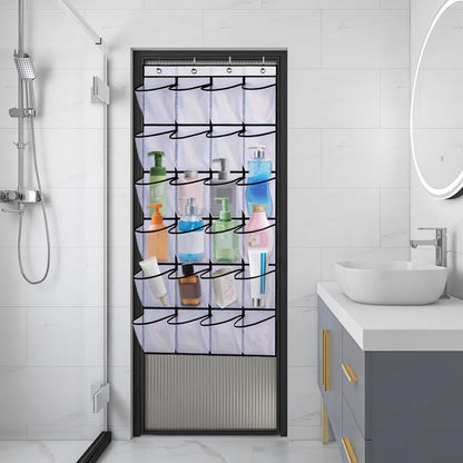 Vxcvzv 24 Large Pockets Over Door Shoe Storage Organiser, Hanging Shoe Storage Door Shoe Rack