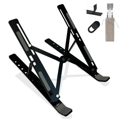 Aluminum Laptop Stand for Desk-7 Levels of Height Adjustable Laptop Stand. Foldable and Portable Laptop Riser. Compatible with MacBook Air/Pro, Dell