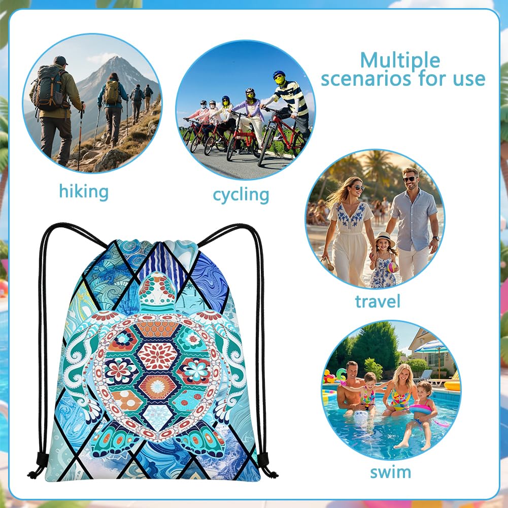 ZPSOSPZ Turtle Travel Towel 160x80cm -Quick Dry Towel with Storage Bag