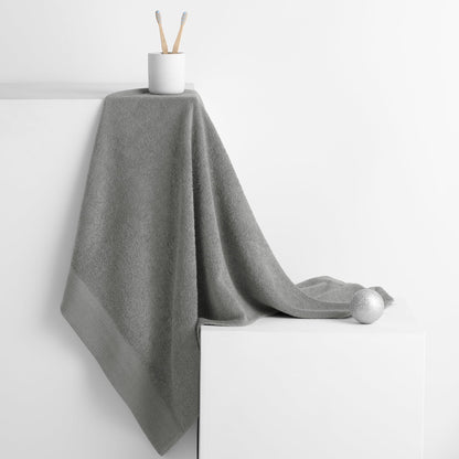 AmeliaHome 50x100 cm Towel 100% Cotton Absorbent Steel Silver Grey Amari