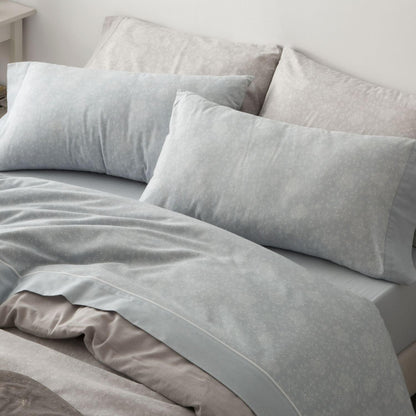 Burrito Blanco Cotton Flannel Sheets, Blue, Ancho de 135 cm