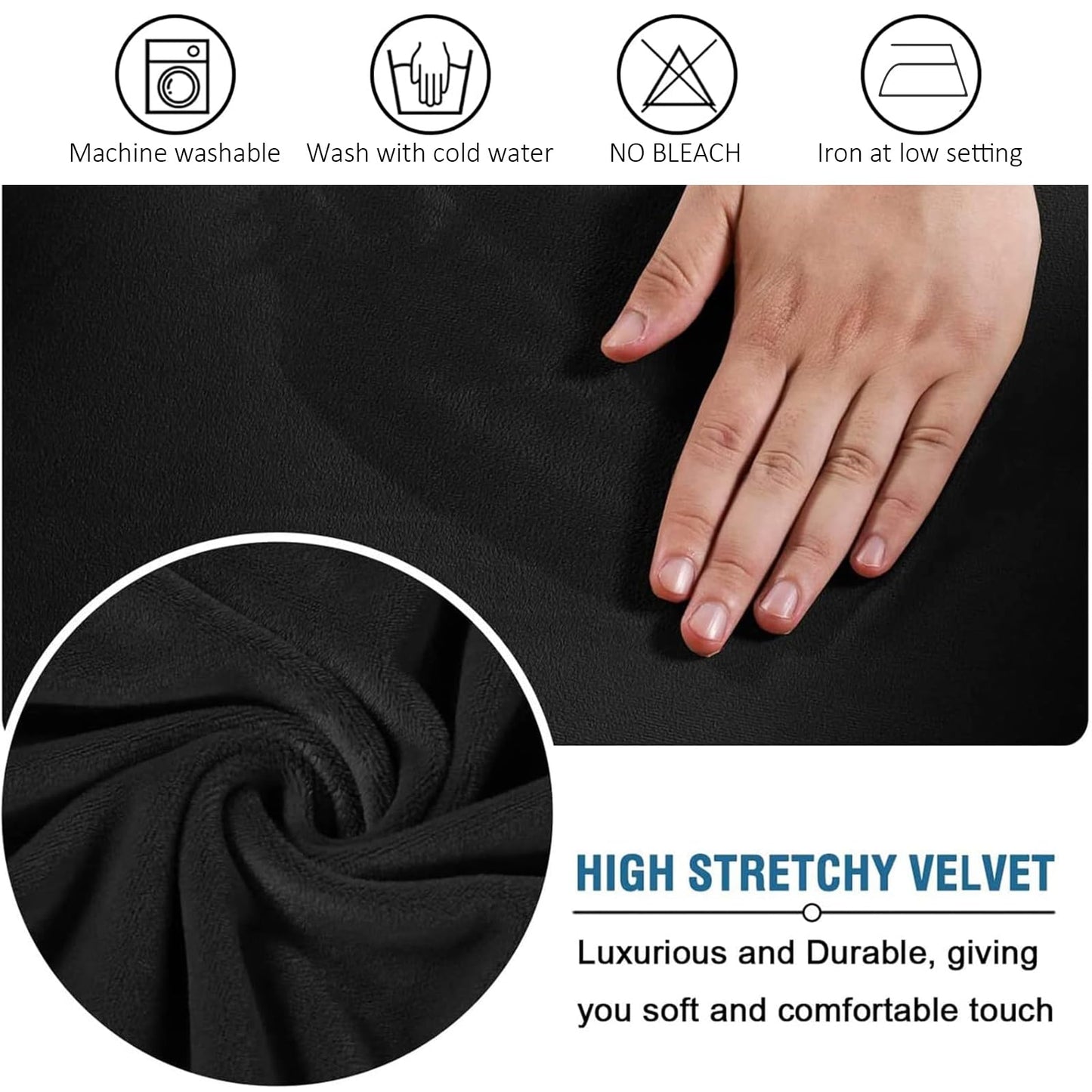 YushengTai Office Chair Cover, Velvet with Armrest, Office Chair Seat Cover, High Backrest, Gaming Chair Cover, for Chairs with Armrests, Removable